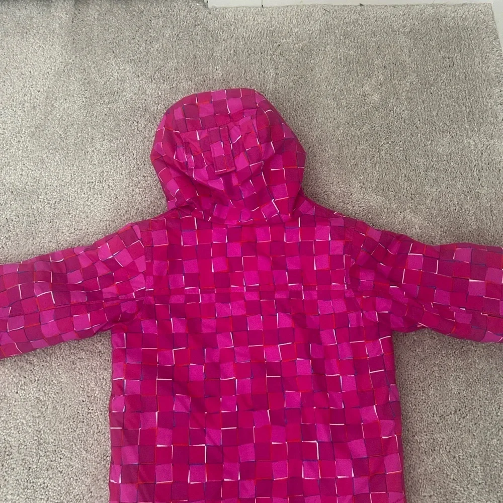 Columbia Kids Checkered Pink Puffer Jacket